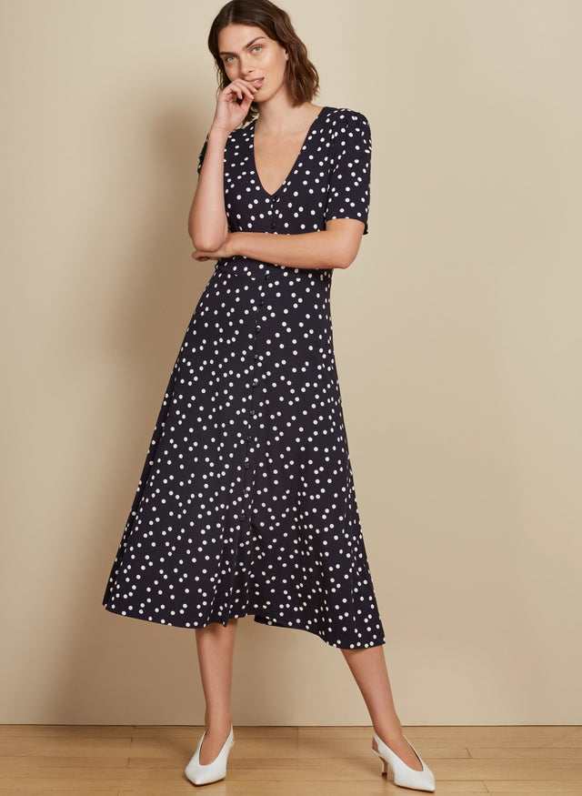 Sapphire Button Dress