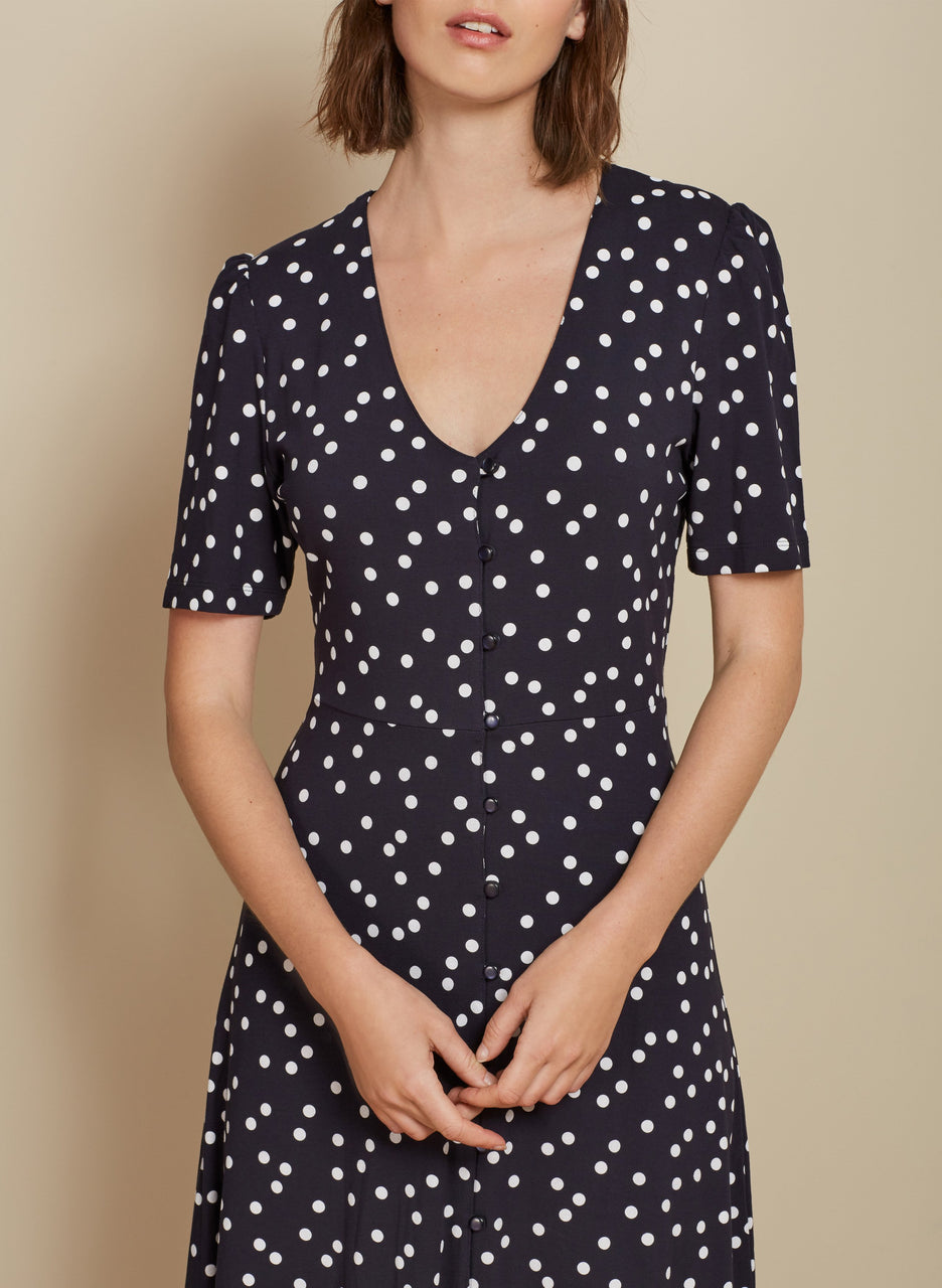 Sapphire Button Dress