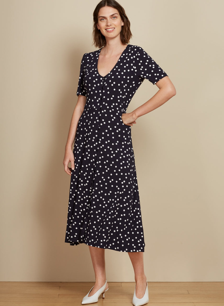 Sapphire Button Dress