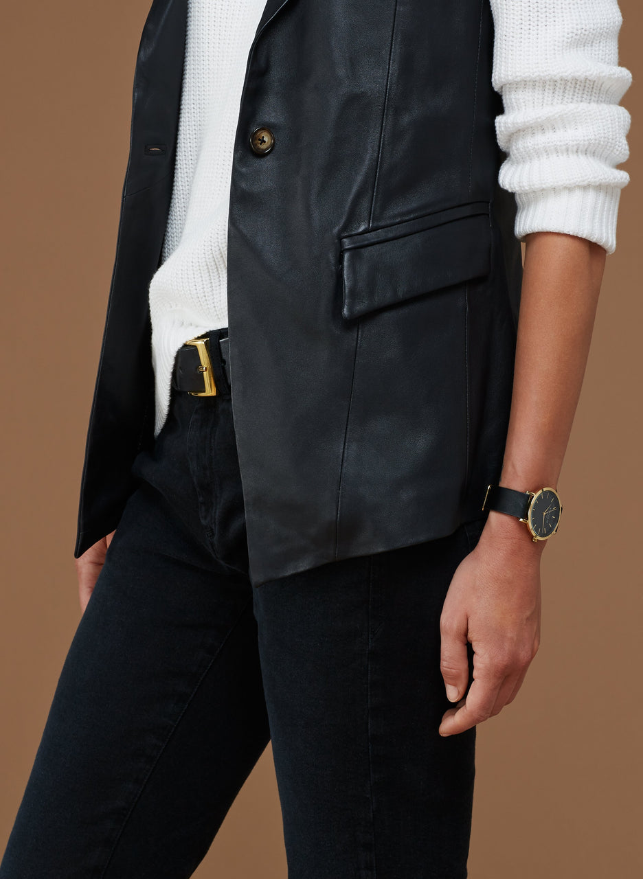 Morris Leather Gilet