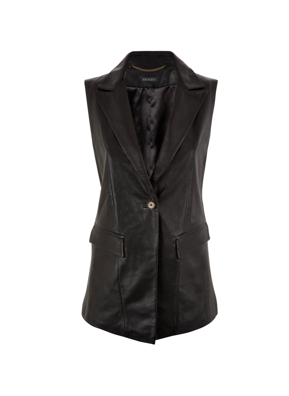 Morris Leather Gilet