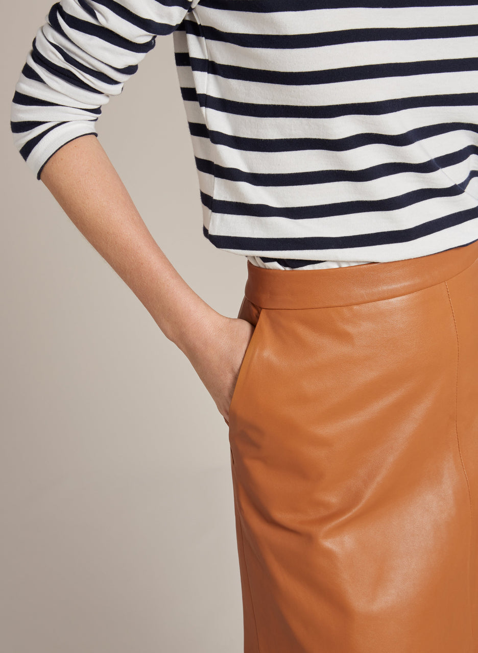 Kara Leather Skirt