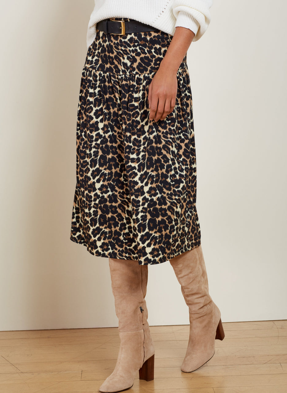 Abigail Leopard Skirt