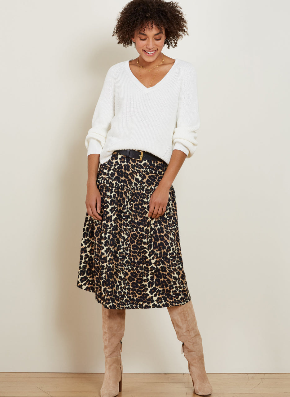 Abigail Leopard Skirt