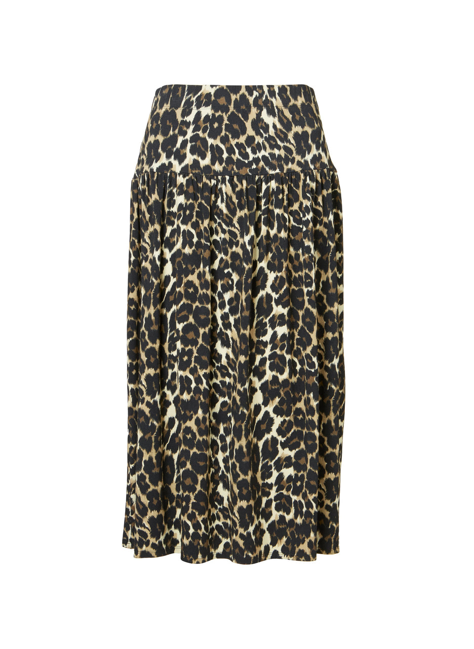 Abigail Leopard Skirt