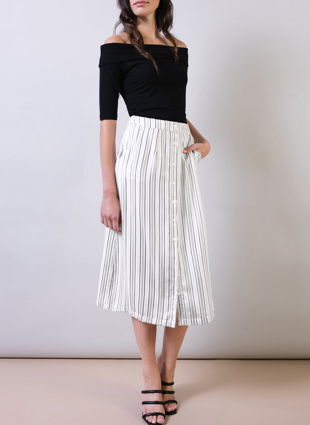 Carlin Striped Skirt