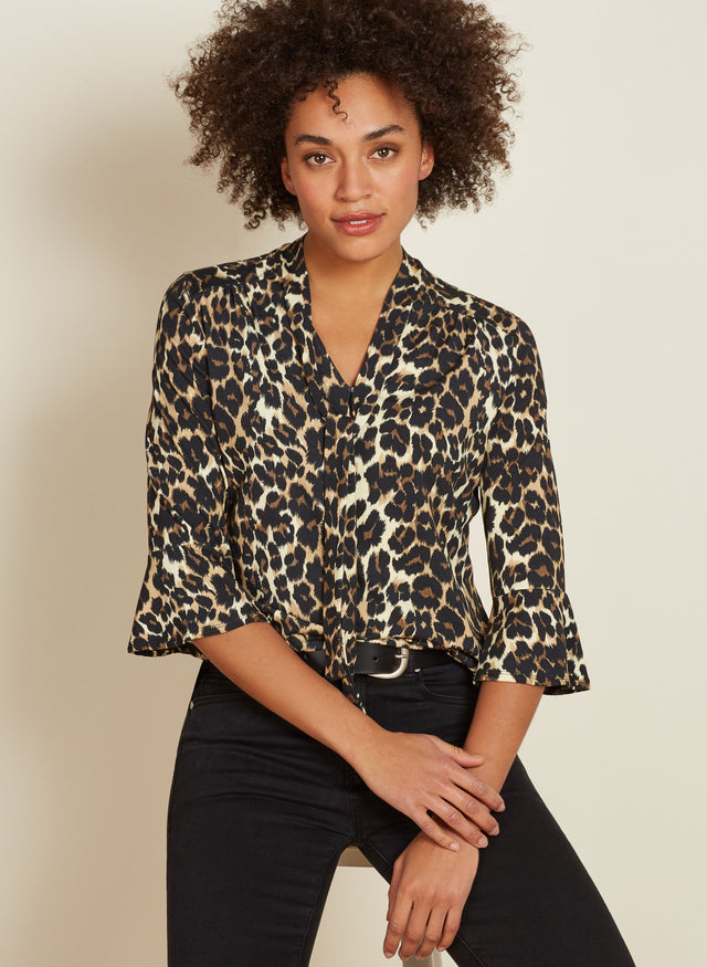 Abigail Leopard Top