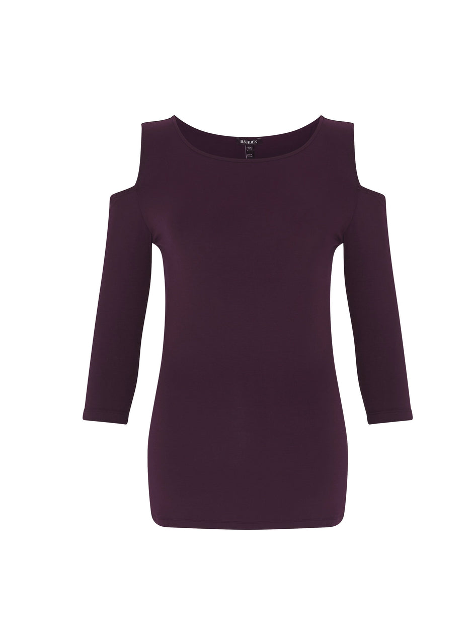 Lila Cold Shoulder Top