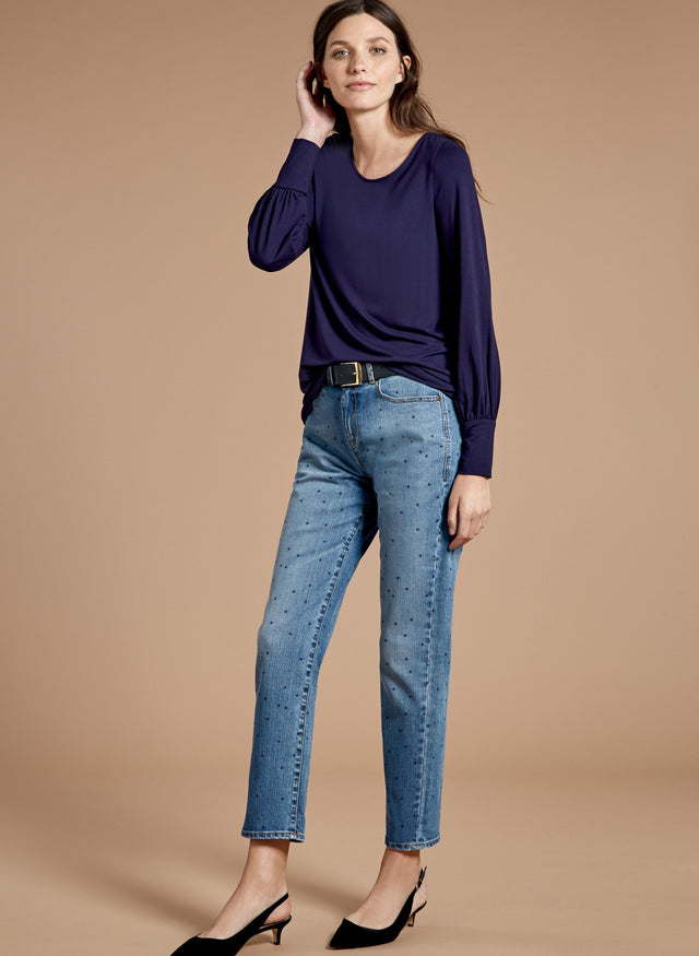 Polka Boyfriend Jean