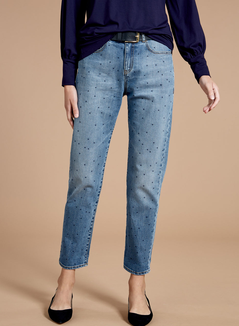 Polka Boyfriend Jean