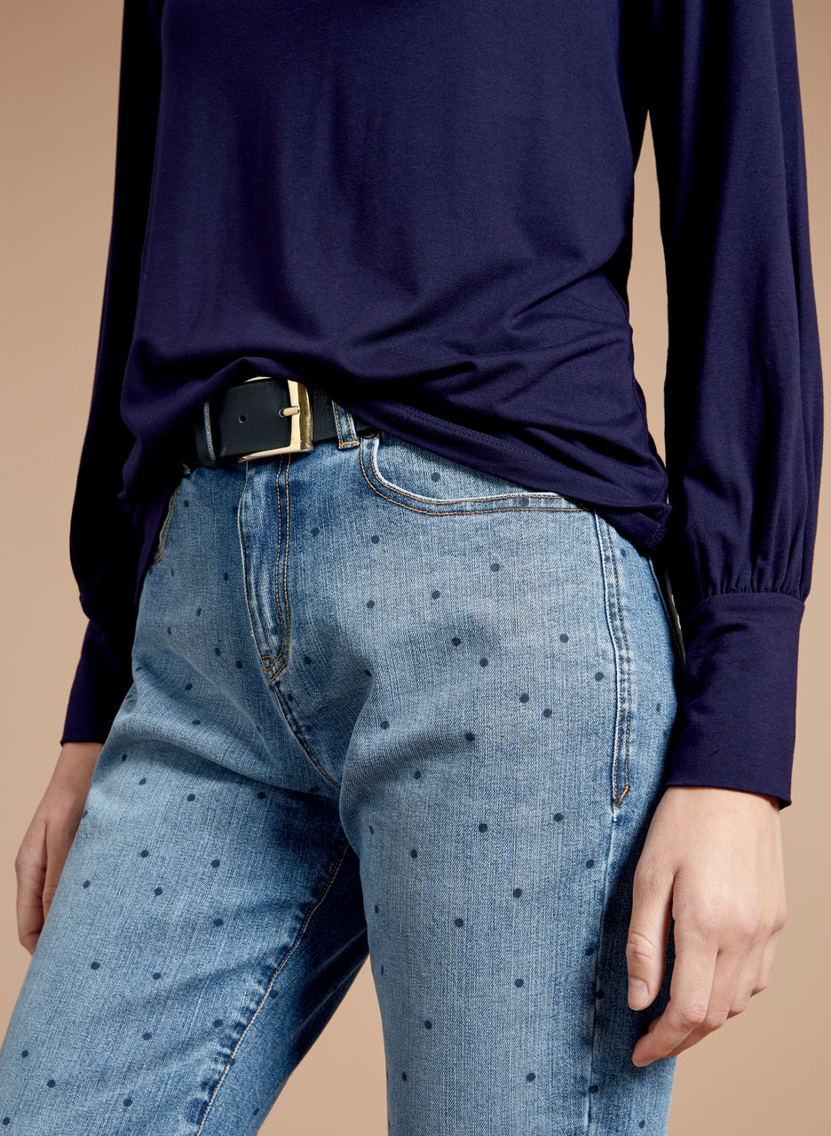 Polka Boyfriend Jean