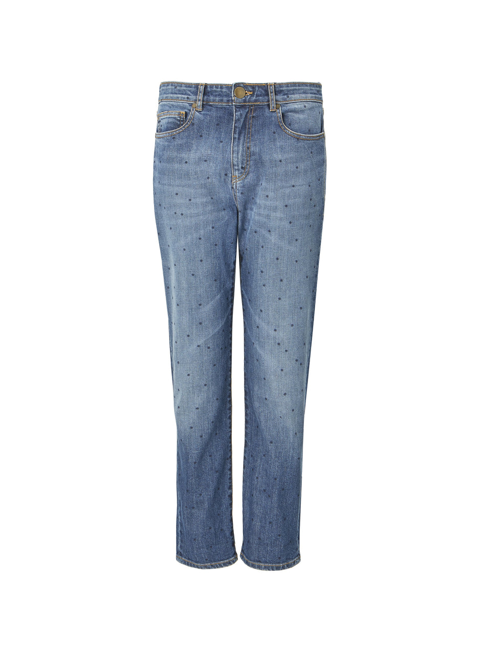 Polka Boyfriend Jean